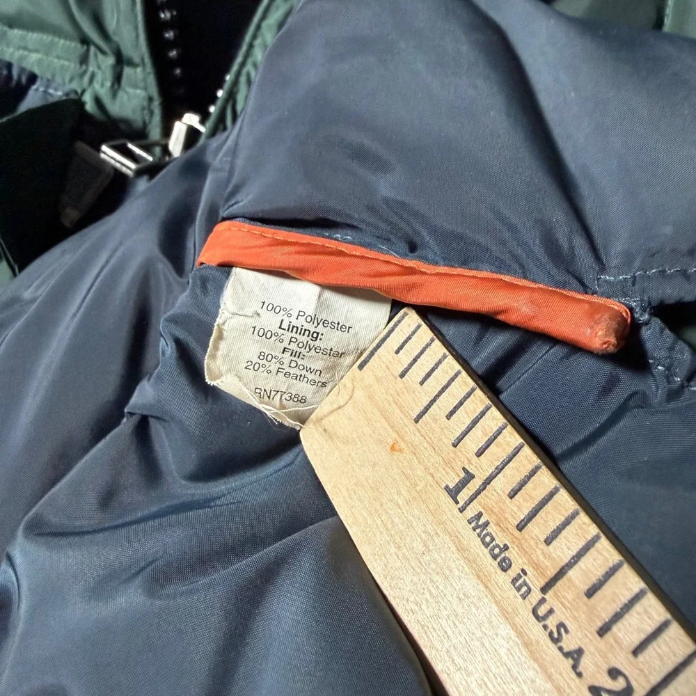 J Crew Expedition‎ Down Puffer Vest Military Green Full Zip Utility Pockets - M
